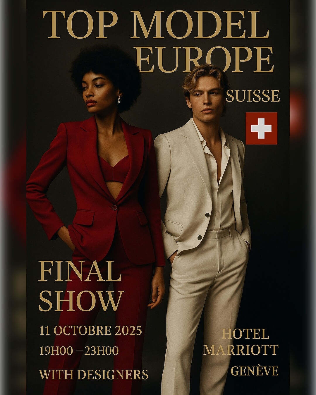 Flyer Final Show Top Model Europe Switzerland 2025